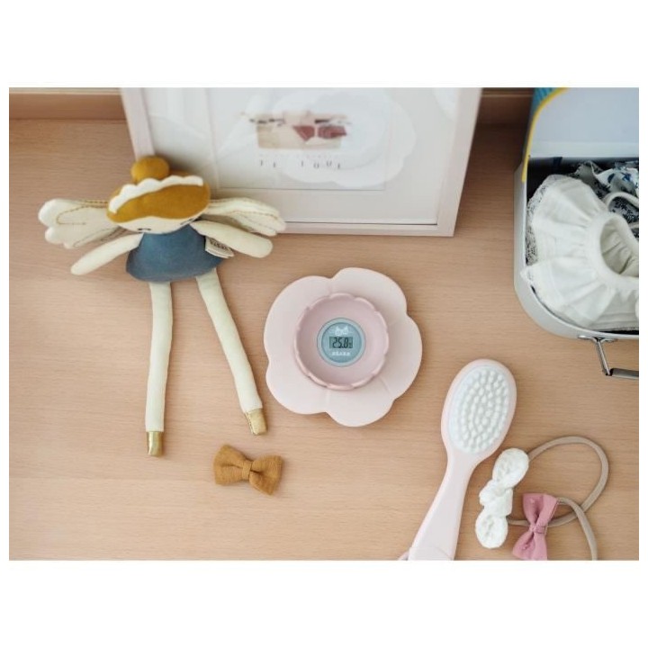 BÉABA Thermometre de bain Lotus, Old Pink