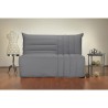 COMFORT BULTEX Banquette BZ 3 places - Tissu gris - Made in France - L 142 x P 101 cm - BECCI