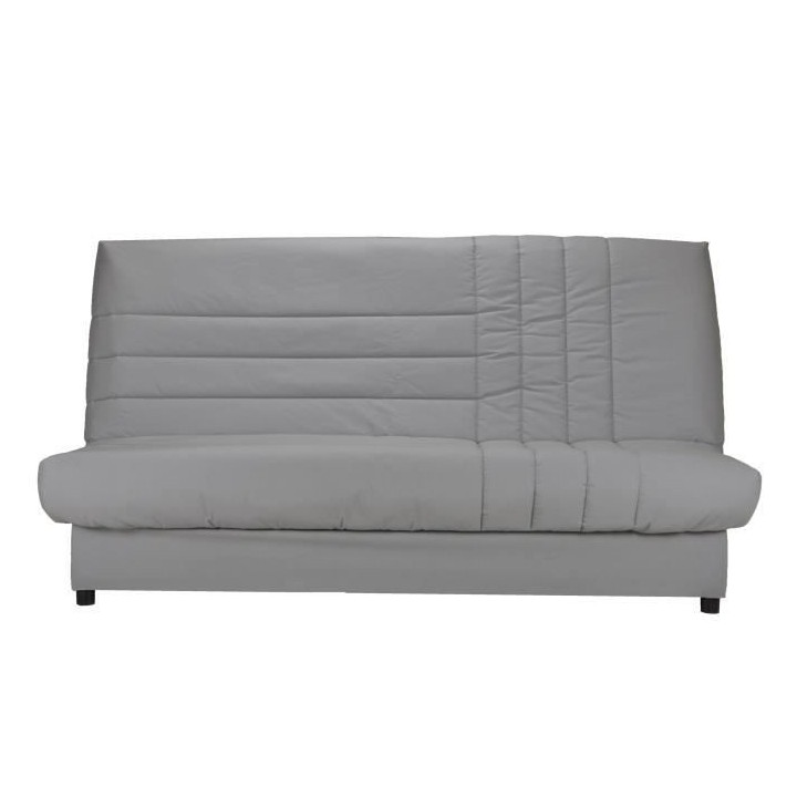 COMFORT BULTEX Banquette clic-clac 3 places - Tissu gris - Made in Fra