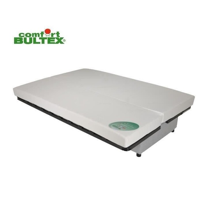 COMFORT BULTEX Banquette clic-clac 3 places - Tissu gris - Made in Fra