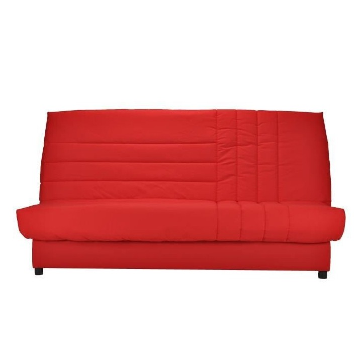 COMFORT BULTEX Banquette clic-clac 3 places - Tissu rougeL 192 x P 95