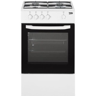 BEKO CSG42000WN - Cuisiniere table gaz - 4 foyers - Four gaz - 56L - L