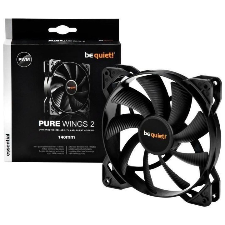 Be Quiet Ventilateur de boîtier PURE WINGS 2 - PWM 140mm