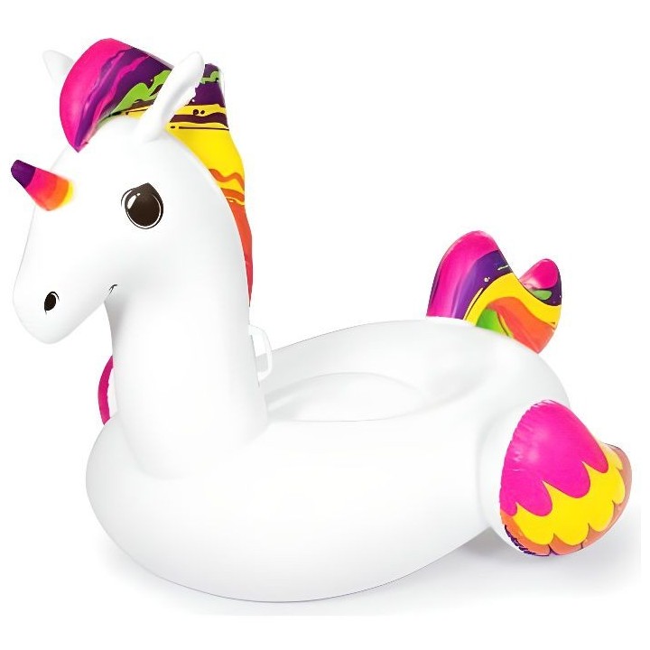 BESTWAY Bouée XXL chevauchable Licorne 224 x 164 cm