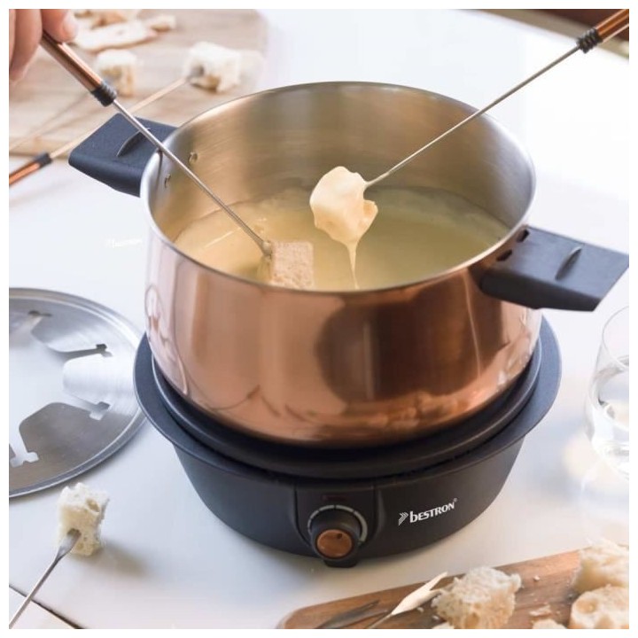 Bestron Ensemble de fondue AFD850CO 1500 W 1,5 L Cuivre