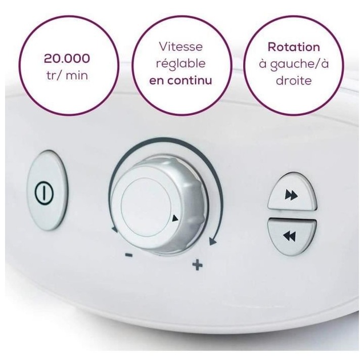 BEURER MP 100 - Station de manucure pédicure, 10 embouts pour un rés