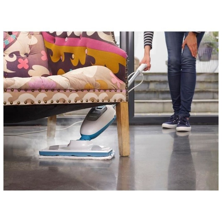 BLACK+DECKER - FSMH13E10-QW - Balai Vapeur Avec Nettoyeur a Main 1300W