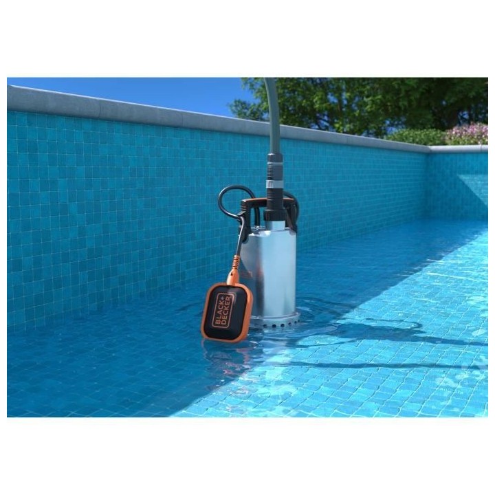 BLACK + DECKER - Pompe vide cave pour eau claire 750 W avec interrupte