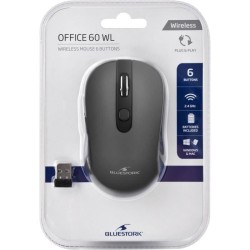 Souris Sans Fil - 2,4 GHz - 6 bouttons - Gris