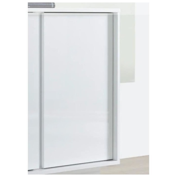Buffet 4 Portes - Blanc Laqué Brillant - L 180 x P 43 x H 78 cm - RIC