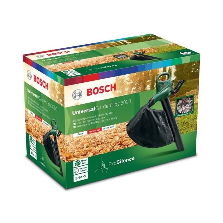 Aspirateur Souffleur Broyeur BOSCH - UniversalGardenTidy 3000