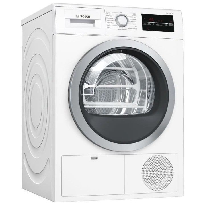 Seche-linge a condensation BOSCH WTG85409FF SER6 - 9 kg - L59,8cm - Cl