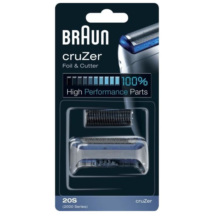 Braun CruZer Piece de Rechange Pour Rasoir Électrique Argentée, Comp