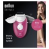 Braun Silk-épil 3 Épilateur Électrique Femme Rose Framboise, 3 Accessoires incluant un rasoir, une tondeuse zones sensible,