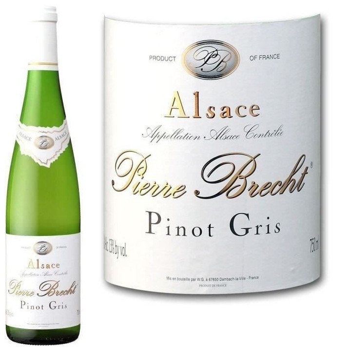 Pierre Brecht Pinot Gris Réserve - Vin blanc d'Alsace