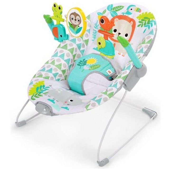BRIGHT STARTS Transat bébé Spinnin' Safari™ avec vibration et arch
