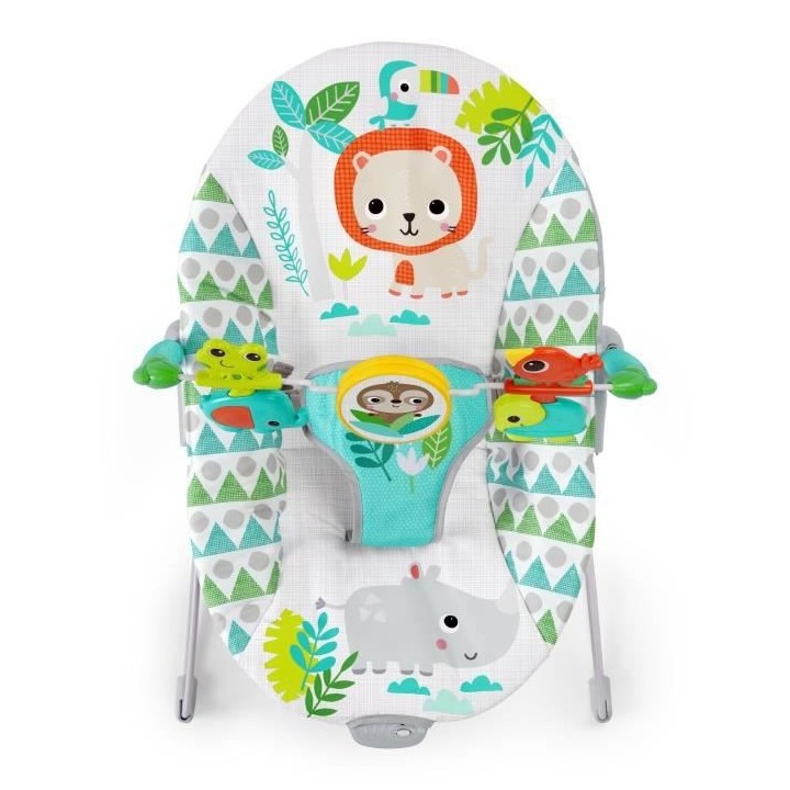 BRIGHT STARTS Transat bébé Spinnin' Safari™ avec vibration et arch