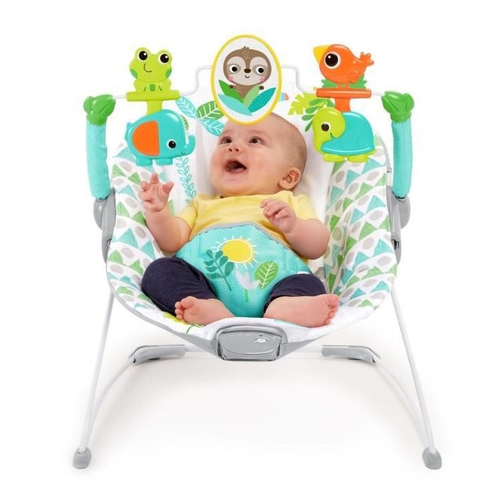 BRIGHT STARTS Transat bébé Spinnin' Safari™ avec vibration et arch