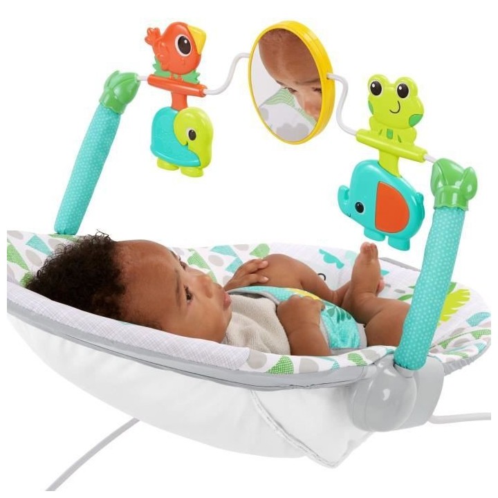 BRIGHT STARTS Transat bébé Spinnin' Safari™ avec vibration et arch