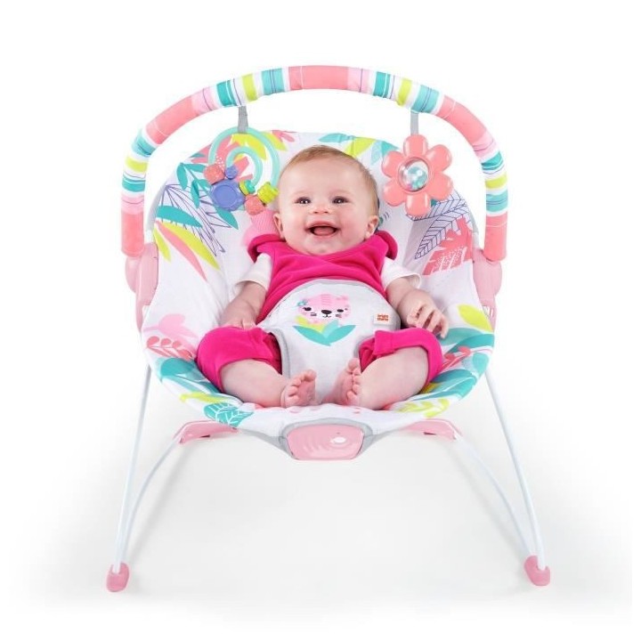 BRIGHT STARTS Transat bébé vibrant Flamingo Vibes