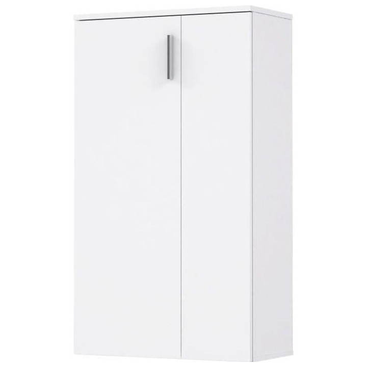 BOOTS Meuble a chaussures contemporain blanc mat - L 90 cm