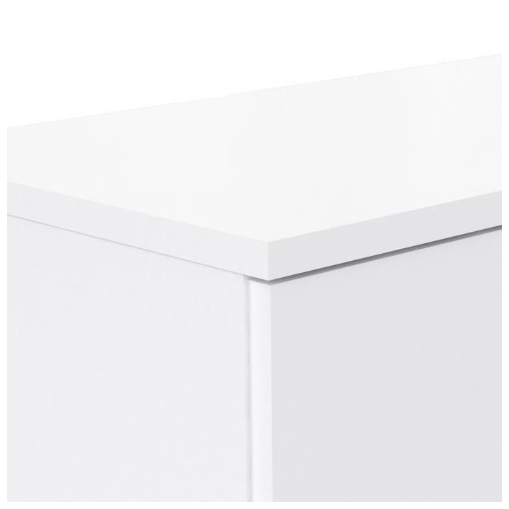 BOOTS Meuble a chaussures contemporain blanc mat - L 90 cm