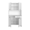 Buffet de cuisine - Blanc - Contemporain - 4 portes - READY - L 101 cm