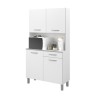 Buffet de cuisine - Blanc - Contemporain - 4 portes - READY - L 101 cm