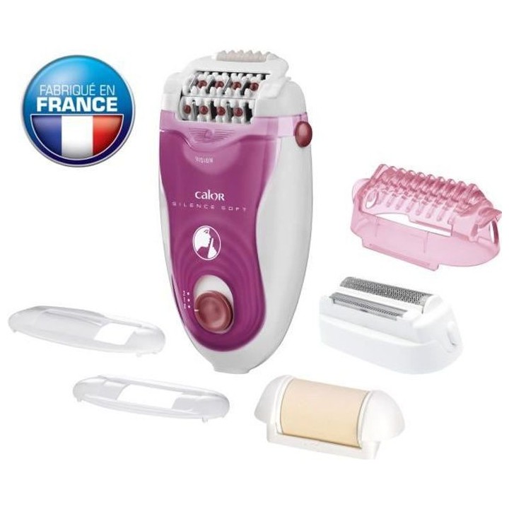 CALOR Epilateur SILENCE SOFT Ultra silencieux, Technologie Micro-Conta