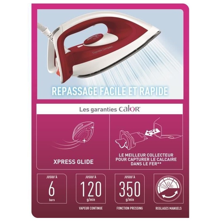 Centrale vapeur CALOR SV7122C0 - EXPRESS COMPACT