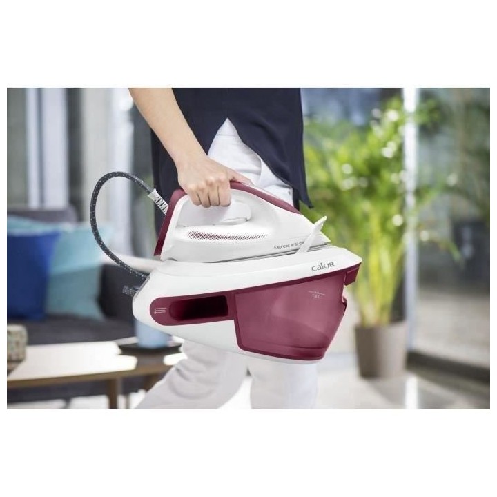 CALOR SV8012C0 Centrale Vapeur Express Anti-Calc 6,2 bars, Fonction pr