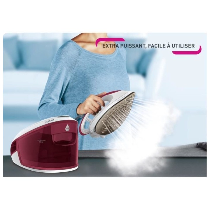 CALOR SV8012C0 Centrale Vapeur Express Anti-Calc 6,2 bars, Fonction pr