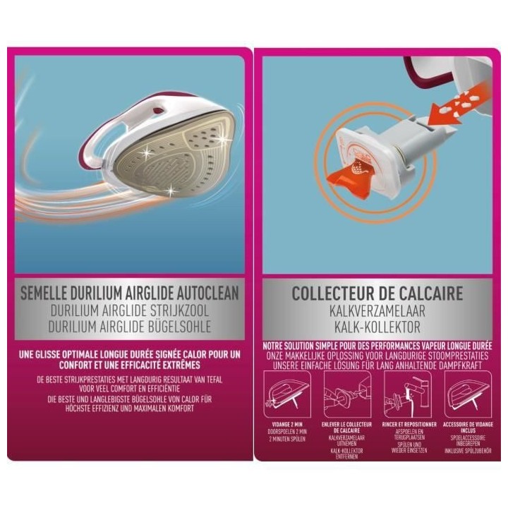 CALOR SV8012C0 Centrale Vapeur Express Anti-Calc 6,2 bars, Fonction pr