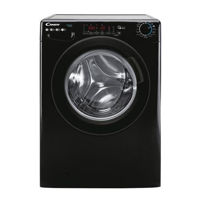 Lave-linge hublot CANDY CS 129TMBBE-47 - 9 kg - Induction - 1200 trs/min - Connecté - Noir