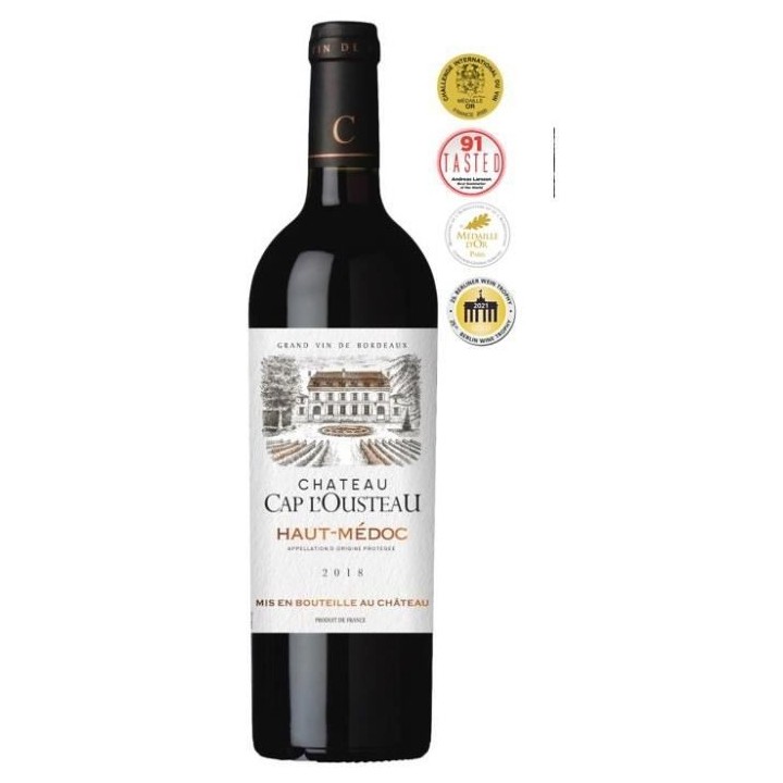 Château Cap l'Ousteau 2018 Haut-Médoc - Vin rouge de Bordeaux