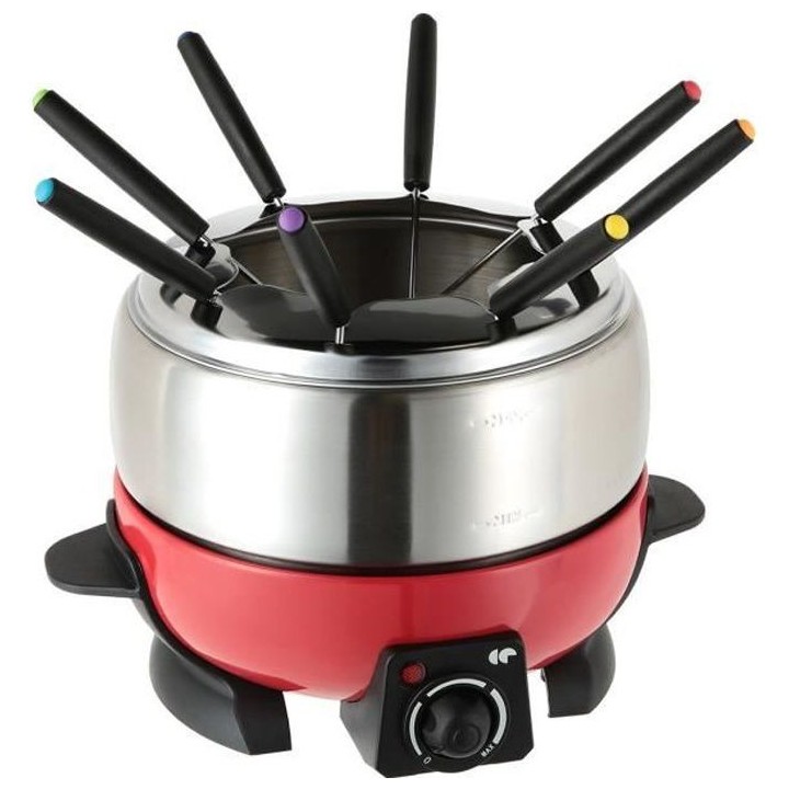 Fondue électrique CONTINENTAL EDISON FD6RIX Rouge