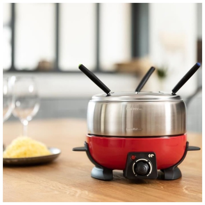 Fondue électrique CONTINENTAL EDISON FD6RIX Rouge
