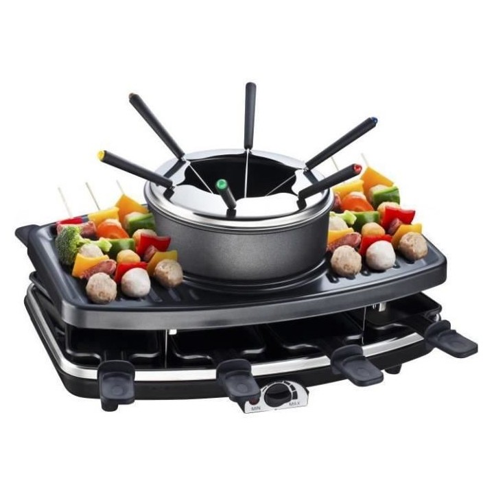 CONTINENTAL EDISON FD12881 Appareil a raclette et fondue 8 personnes -