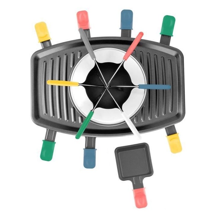 CONTINENTAL EDISON FD12881 Appareil a raclette et fondue 8 personnes -