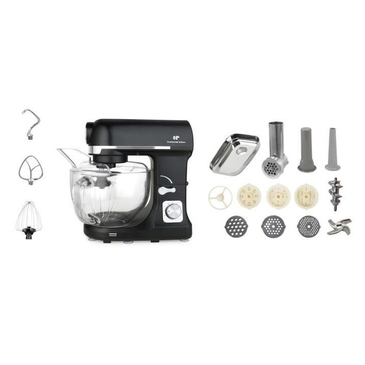 Robot Pâtissier CONTINENTAL EDISON - RP1000GB - 1000 watts - Noir bol