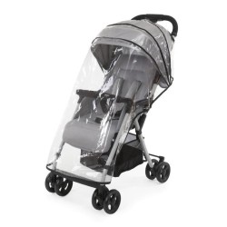 CHICCO Poussette compacte Ohlala 3 - Des la naissance - Jusqu'a 15kg - Dossier inclinable - Arceau de sécurité - Grey mist