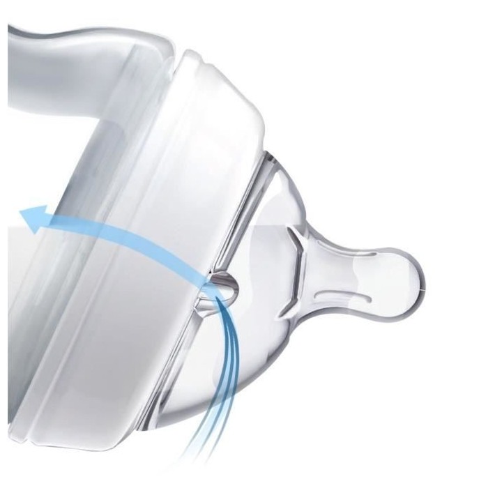 CHICCO Biberon NaturalFeeling 250ml - Tétine inclinée - 1m+ - flux m