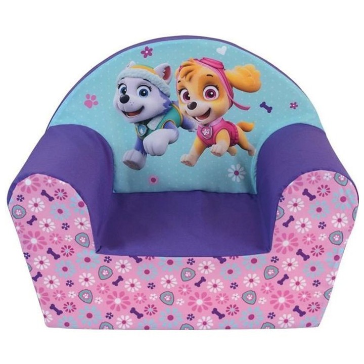 PAT PATROUILLE Fille fauteuil club en mousse pour enfant