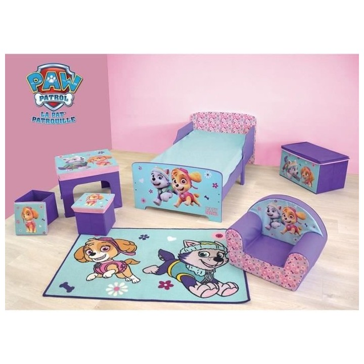 PAT PATROUILLE Fille fauteuil club en mousse pour enfant