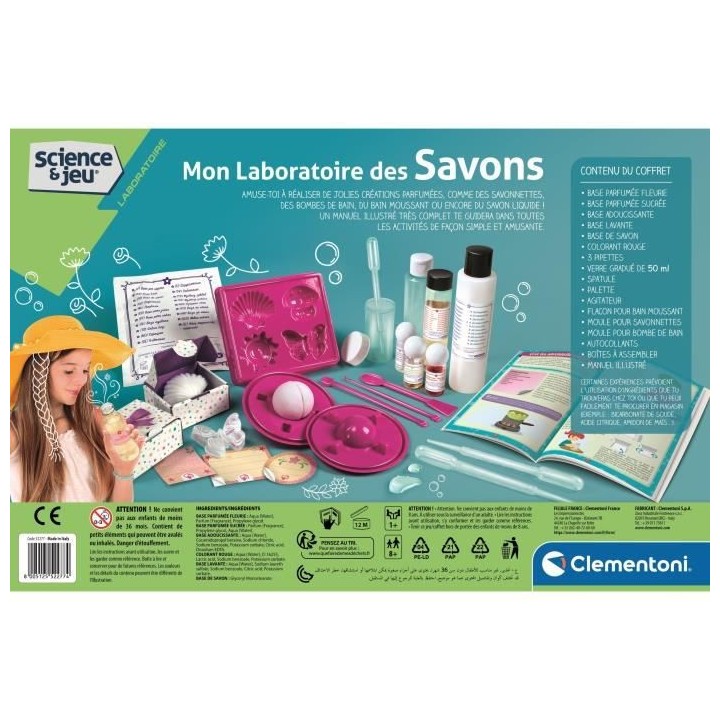 Clementoni - Science & Jeu - Mon laboratoire des savons