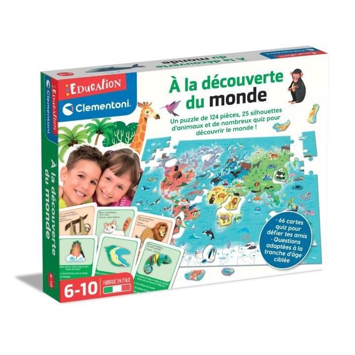 CLEMENTONI - PRESCHOOL GAMES - a la découverte du monde -52591. Dimen