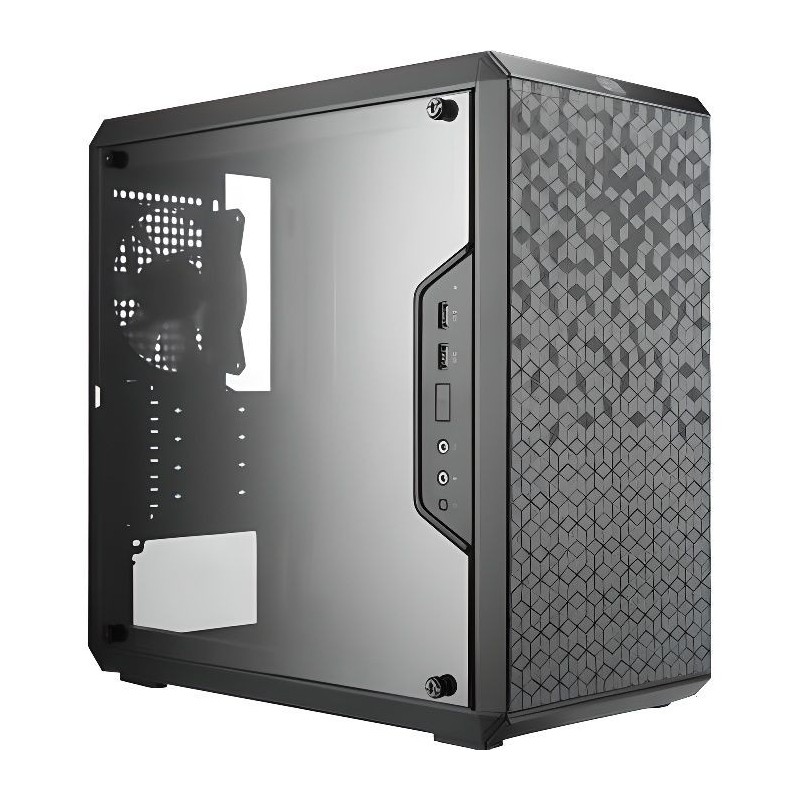 COOLER MASTER LTD BOITIER PC MasterBox Q300L - Noir - Verre trempé - Format Micro ATX (MCB-Q300L-KANN-S00)