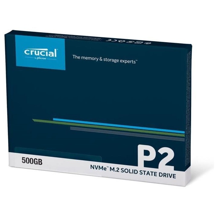 CRUCIAL - SSD Interne - P2 - 500Go - M.2 Nvme (CT500P2SSD8)