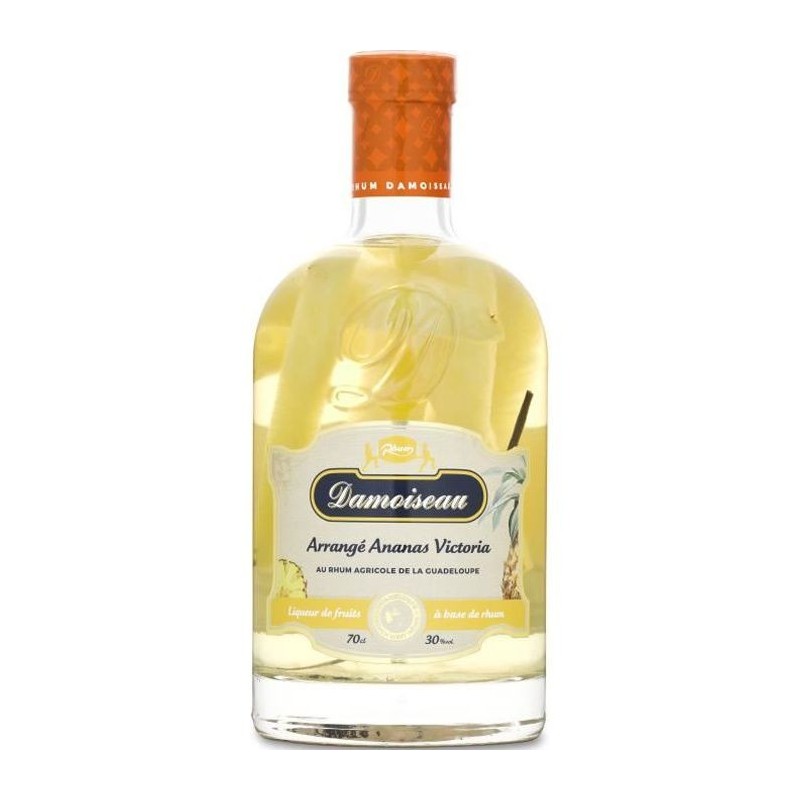 Rhum Damoiseau - Les Arrangés Ananas Vanille - Rhum agricole - Guadeloupe - 30% - 70 cl