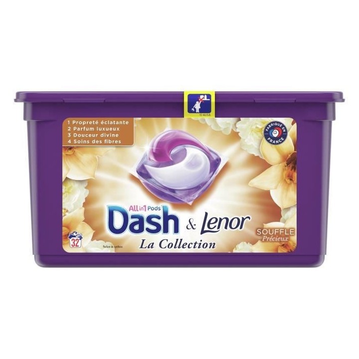 DASH Allin1 Pods Souffle Précieux Lessive en capsules - 32 lavages